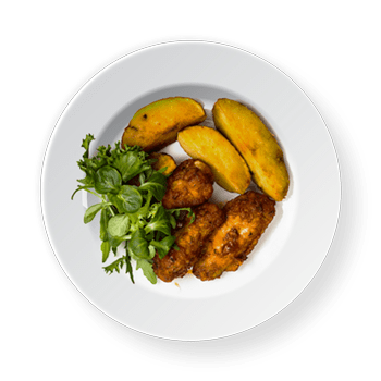 ناگت مرغ با سیبزمینی